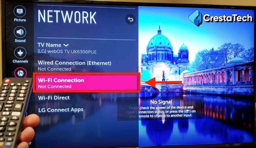 Wifi connection in LG TV