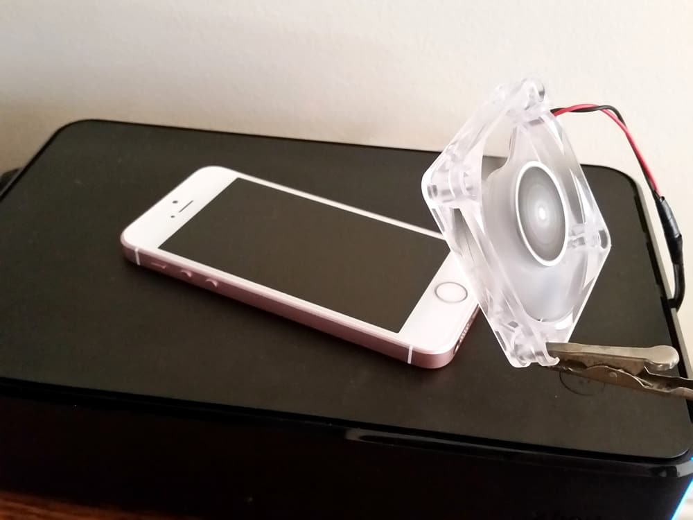 Cooling Fan to Dry Wet Smartphone