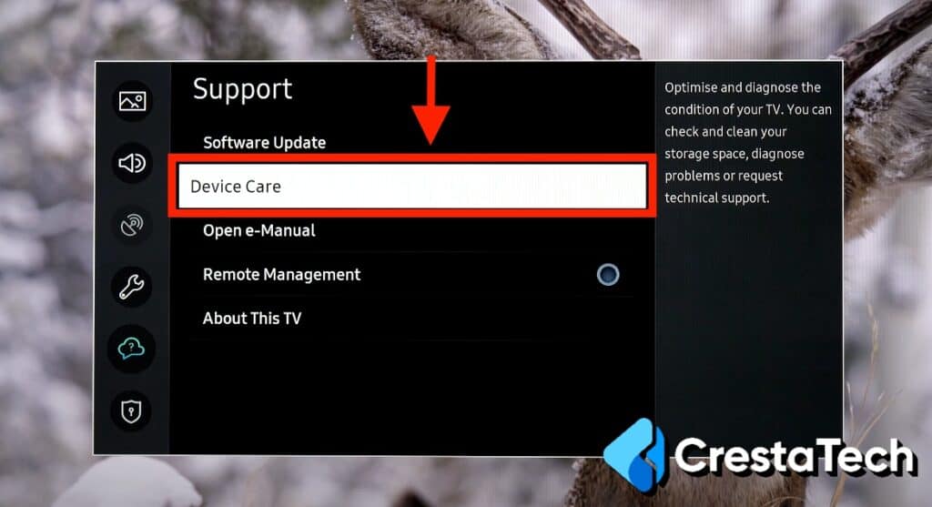 Device Care in Samsung TV