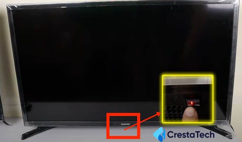 Samsung TV under Logo power button