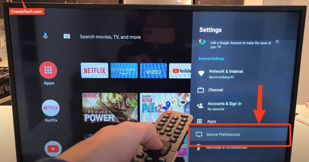 Device Preferences Hisense TV