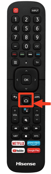 Hisense TV Remote Home Button